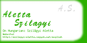 aletta szilagyi business card